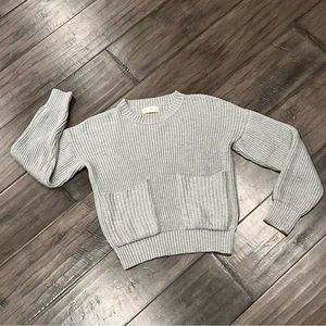 Twigg and Feather Gray Chunky Sweater- Size Small
